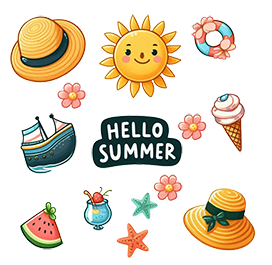 hello summer clipart