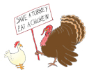 holiday clipart save a turkey bird