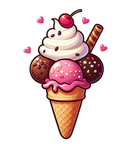 ice cone clipart with cherry
