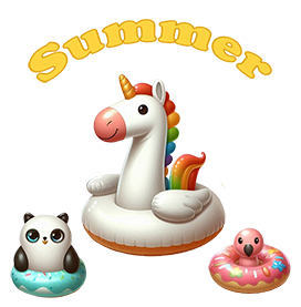 free clipart of summer inflatable pool animals