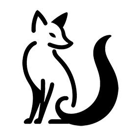 minimalistic fox drawing
