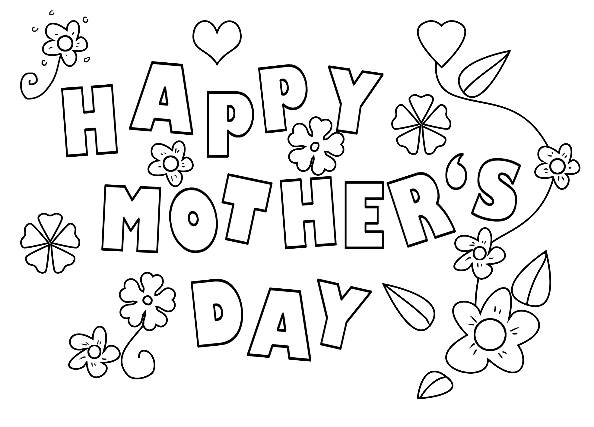 Free Printable Mothers Day Coloring Pages