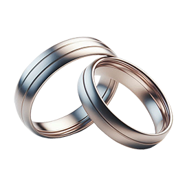 Platinum wedding rings clipart