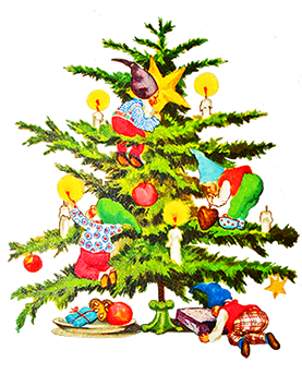 retro christmas tree clip art