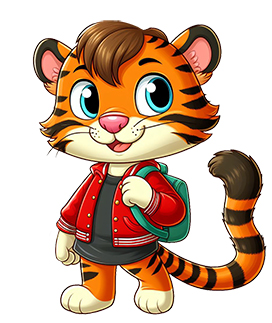 school clipart tiger pupil