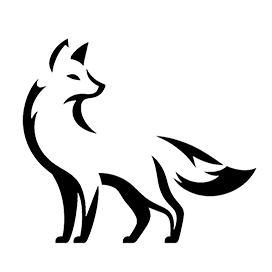 simple fox drawing outlined