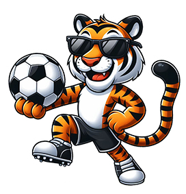 soccer clipart tiger cartoon