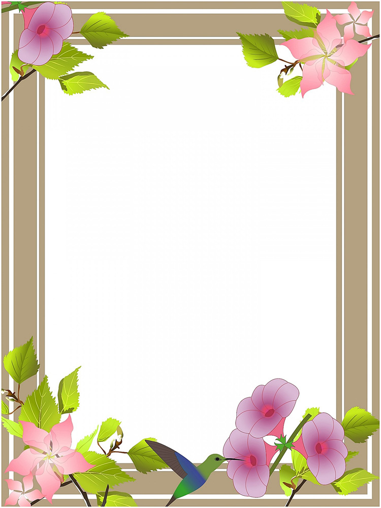 beautiful flower borders and frames