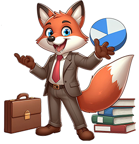 successful businessman fox cartoon