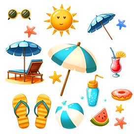 summer clipart collection
