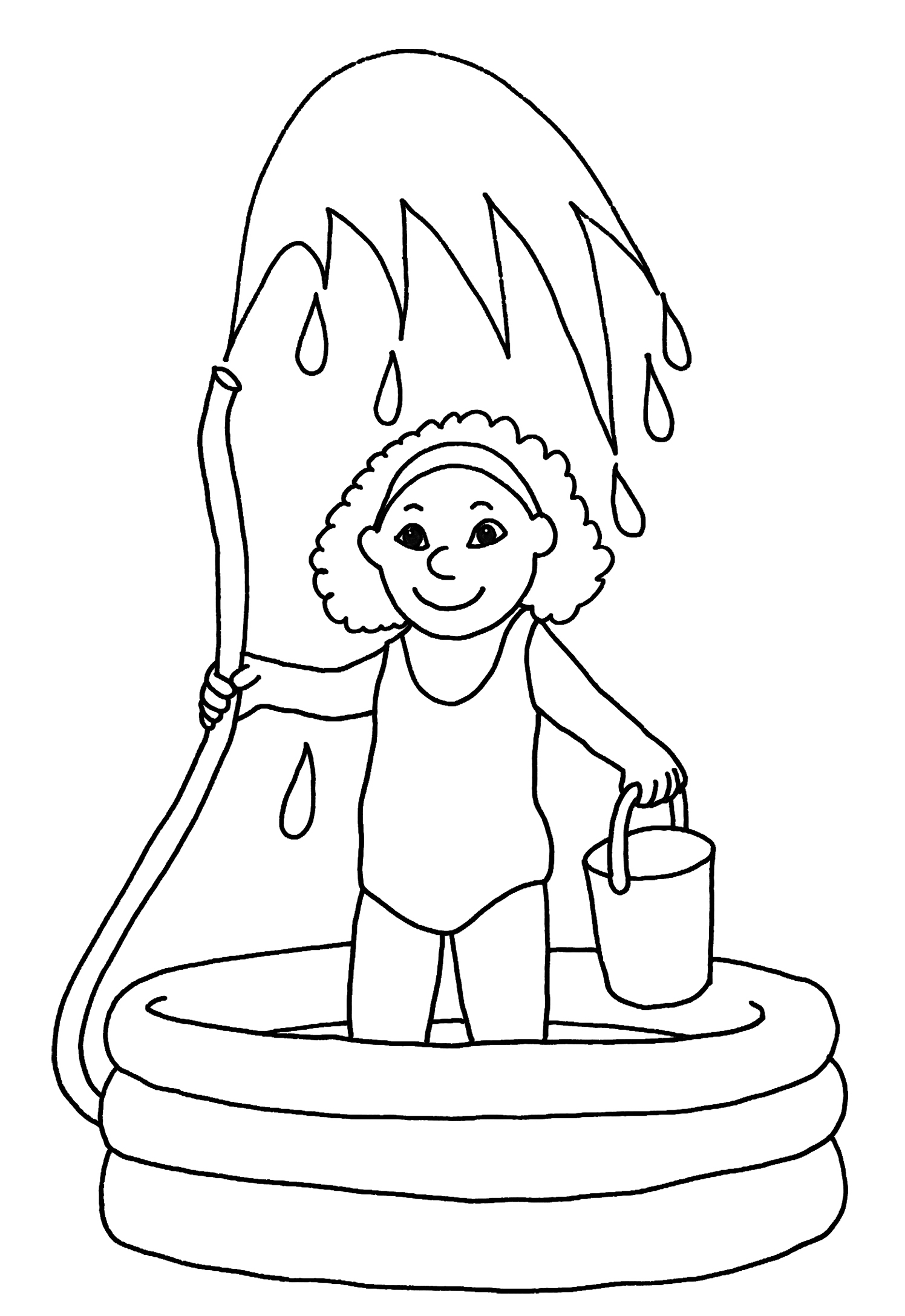 summer kids cute coloring pages for girls
