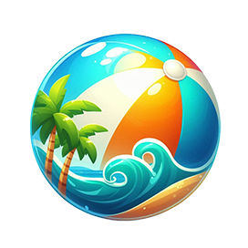 summer icon beach ball