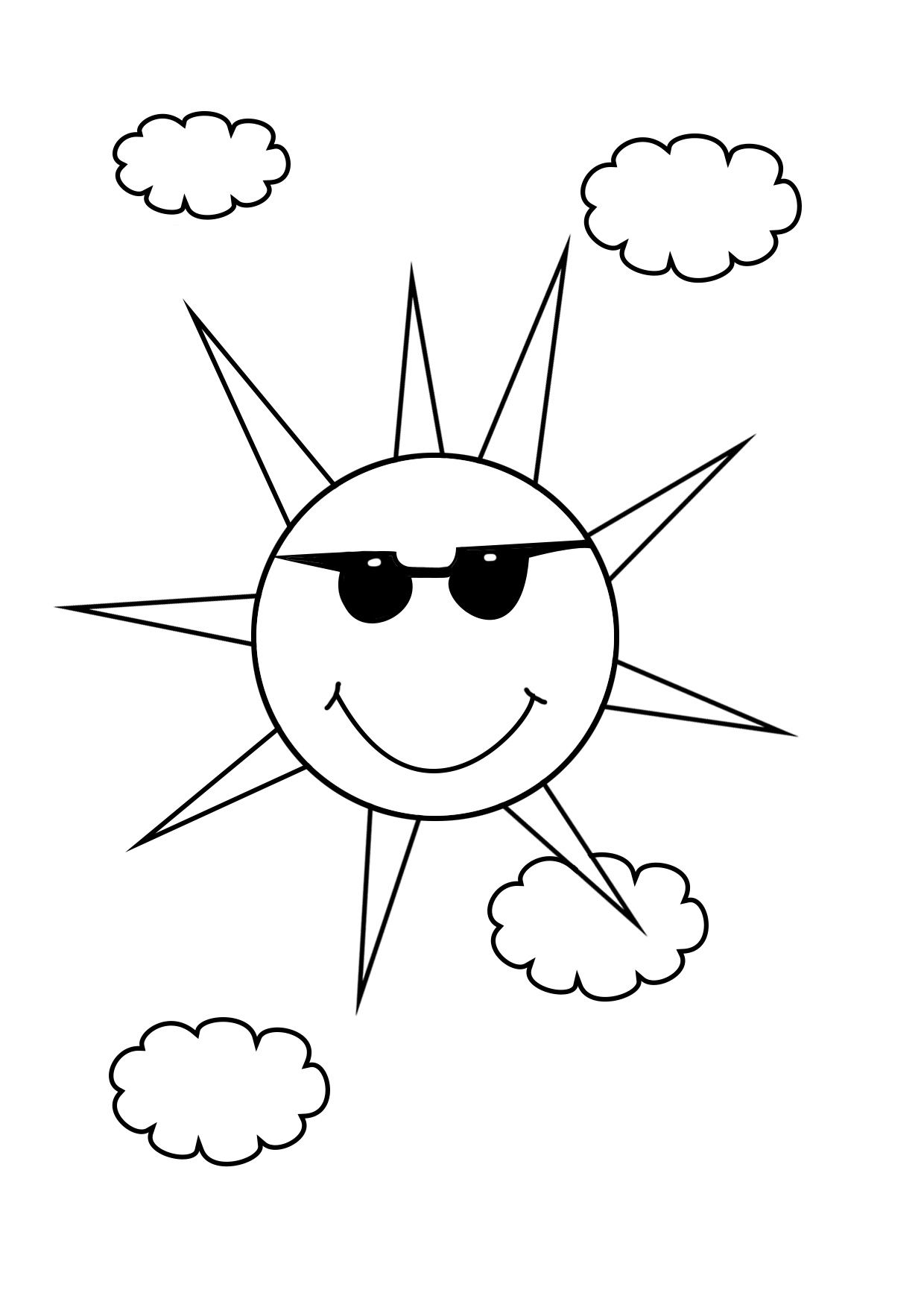 Sun Image Coloring Page Coloring Pages