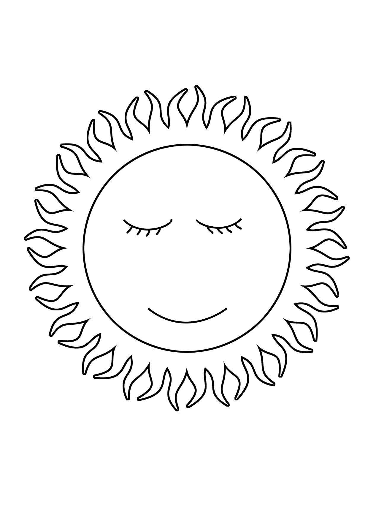 Spring Sun Printable Coloring Pages Sketch Coloring Page