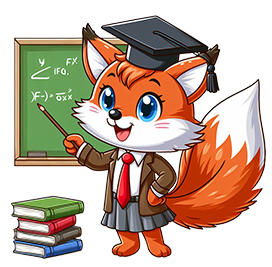 school clipart fox cartoon