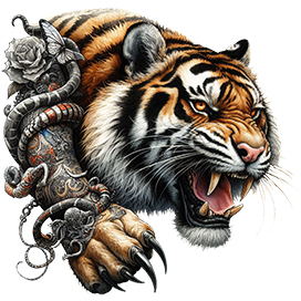 Tiger drawing fantasy 