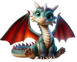 very cute dragon clipart