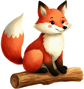 woodland fox clipart