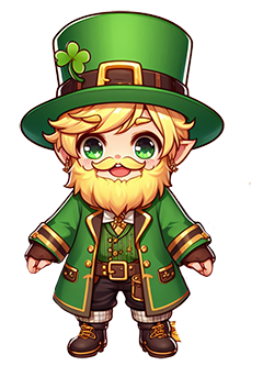 anime style leprechaun clipart