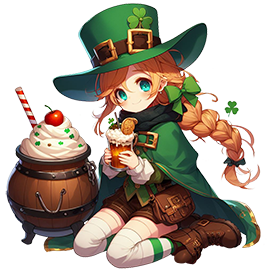 anime style leprechaun girl