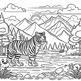 printable coloring pages tiger