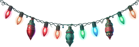 Christmas lights clipart border