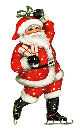 Christmas-clipart-santa-with-mistletoe