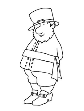 coloring page leprechaun