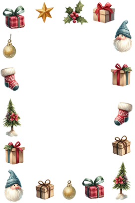 cute and funny Christmas frame border