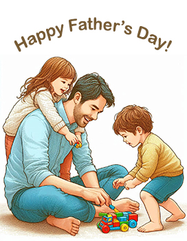drawing father with children fathers day