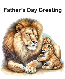 father's day greeting lions