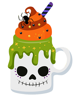 Halloween cup cake clipart