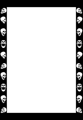 Halloween frame with skulls