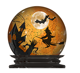 Halloween snow globe