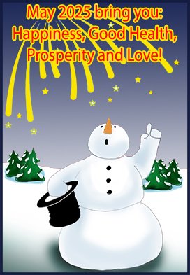 snowman happy new year card