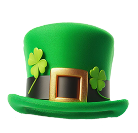 leprechaun hat with clover