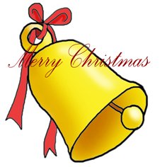 Merry Christmas clip art bell