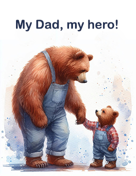 my dad my hero Father's day clipart