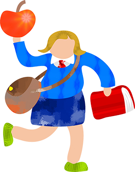 school girl clipart