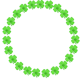 shamrock wreath clipart