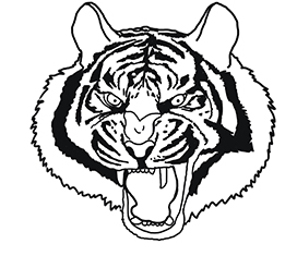 tiger face coloring page