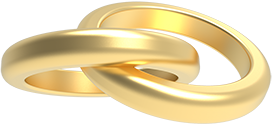 two wedding rings crossed clipart