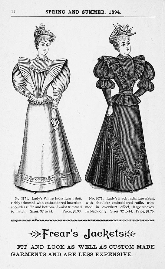 Victorian catalog women's fashion 1894