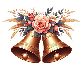 wedding-bells and flowers clipart