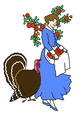 woman picking apples for Thanksgiving