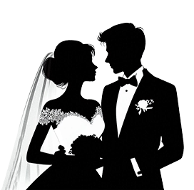 Wedding couple clipart